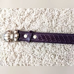 Vintage Purple Snake Skin Leather Belt